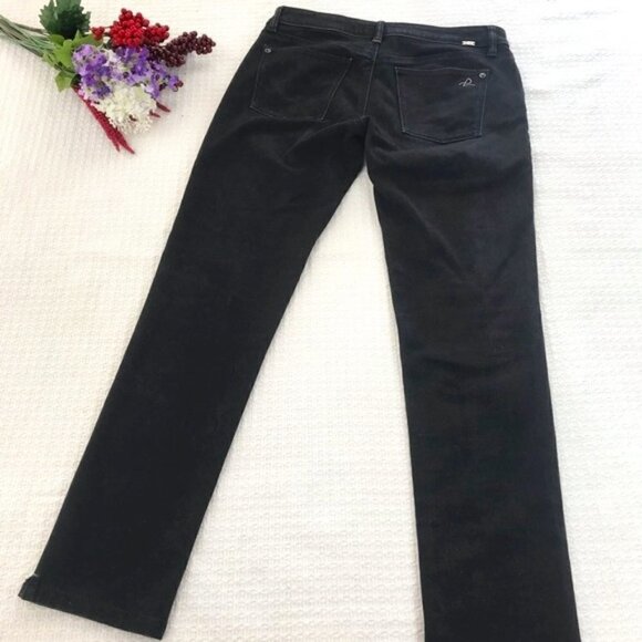 𝅺dl 1961 Angel Midrise Skinny Ankle Jeans in Athens Wash (black) Size 25 - Picture 3 of 14